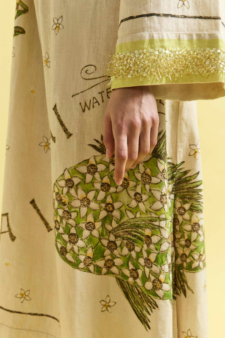 Brightside Lace Up Kaftan in Daiquiri