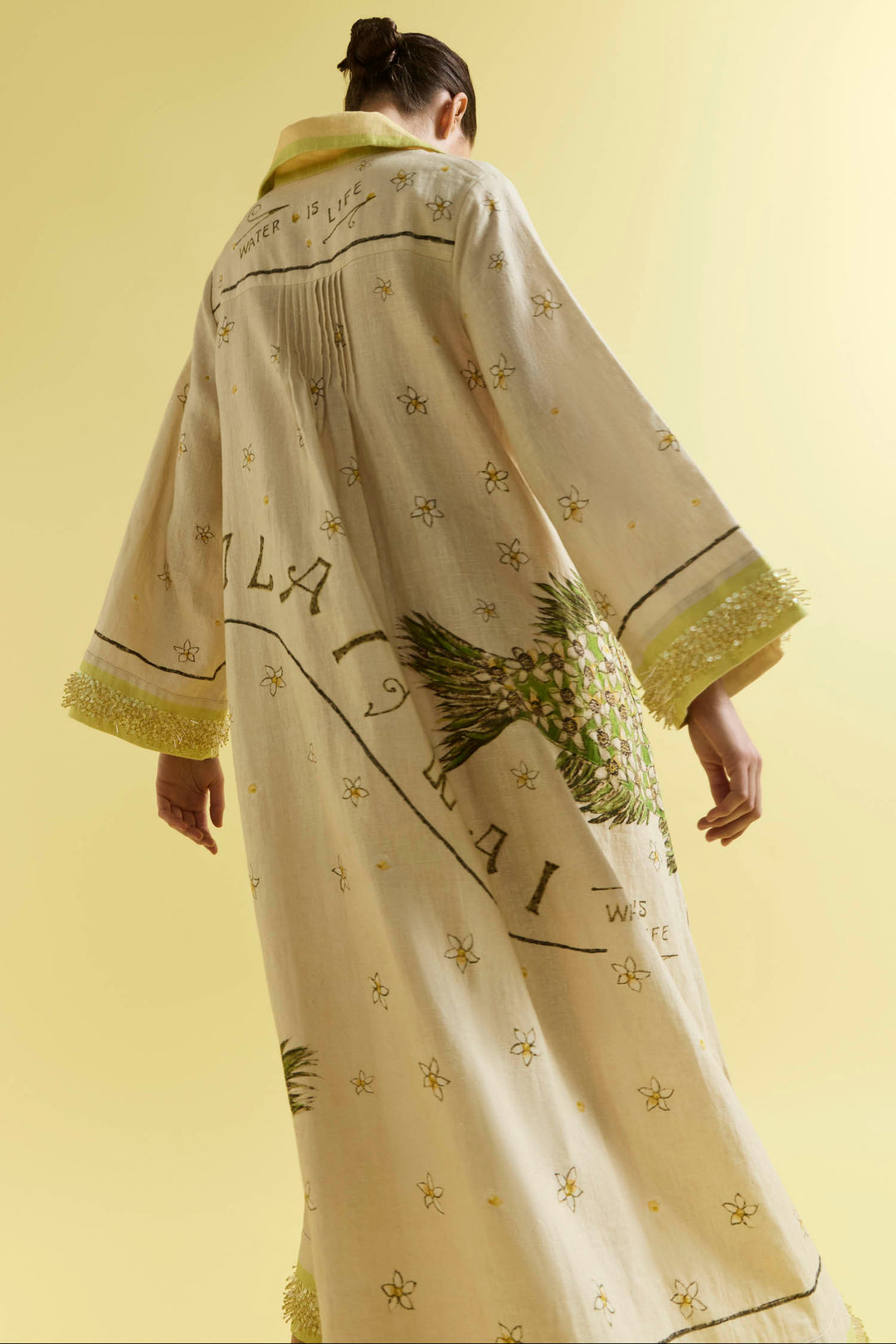 Brightside Lace Up Kaftan in Daiquiri