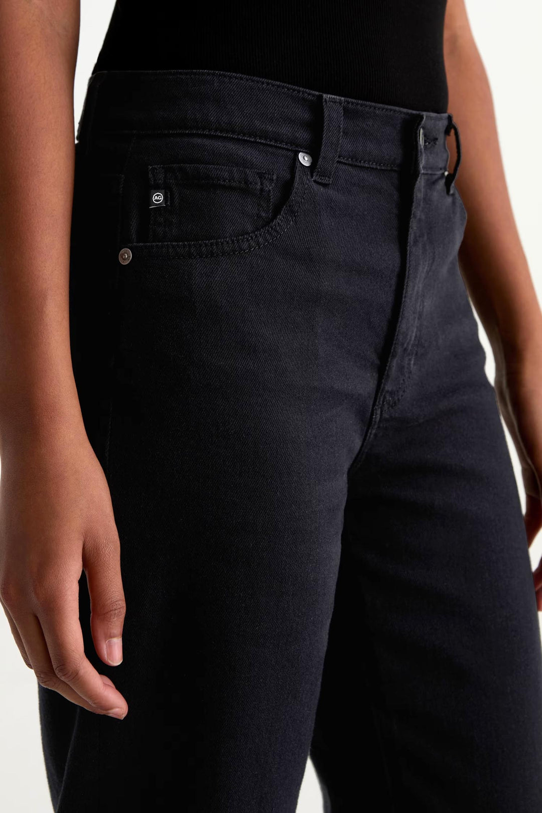 Brinley Mid-rise Straight Leg Jeans - Super Black