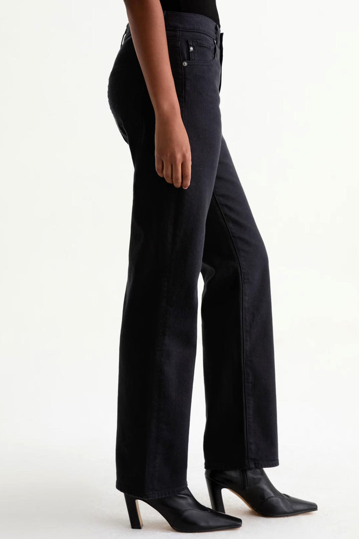 Brinley Mid-rise Straight Leg Jeans - Super Black