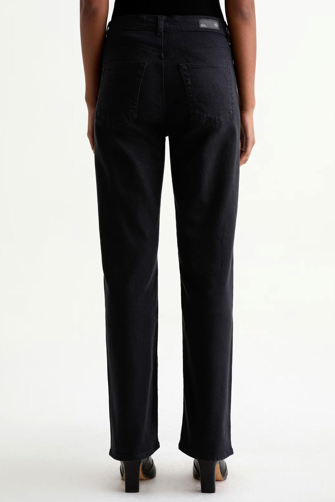 Brinley Mid-rise Straight Leg Jeans - Super Black