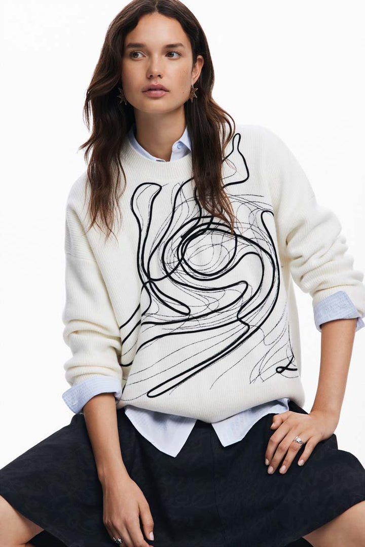 Brushstroke LS Sweater