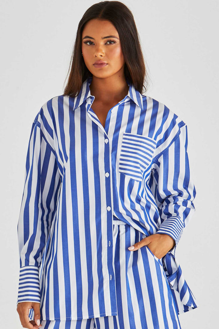Brynne Shirt in Blue Stripe