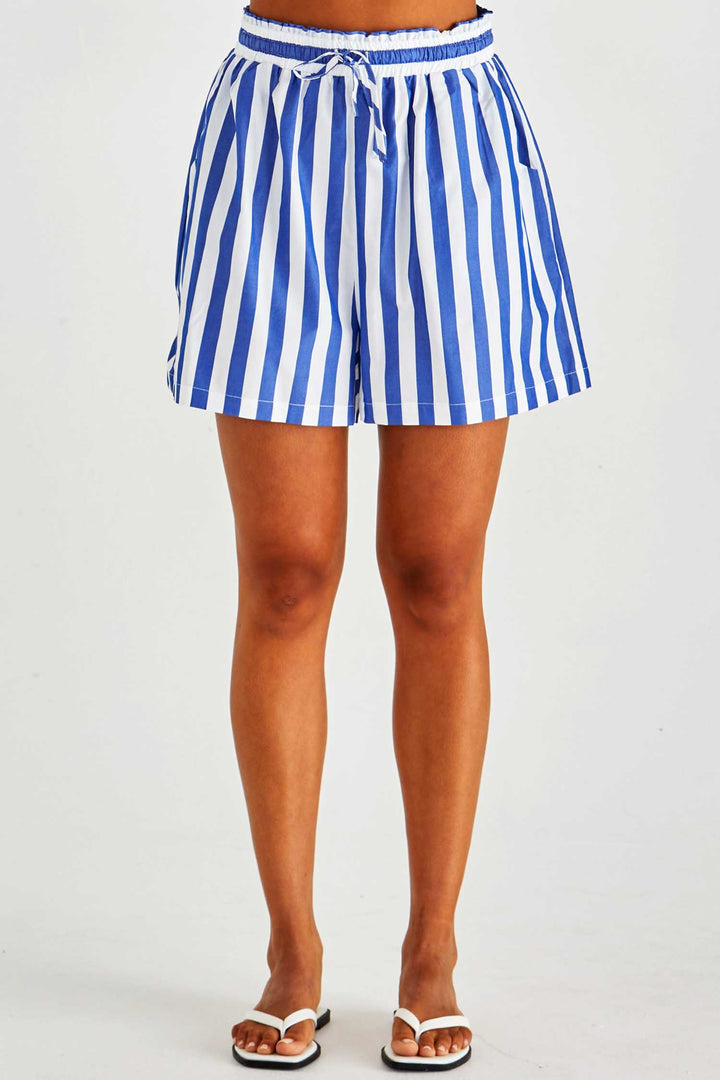 Brynne Short in Blue Stripe