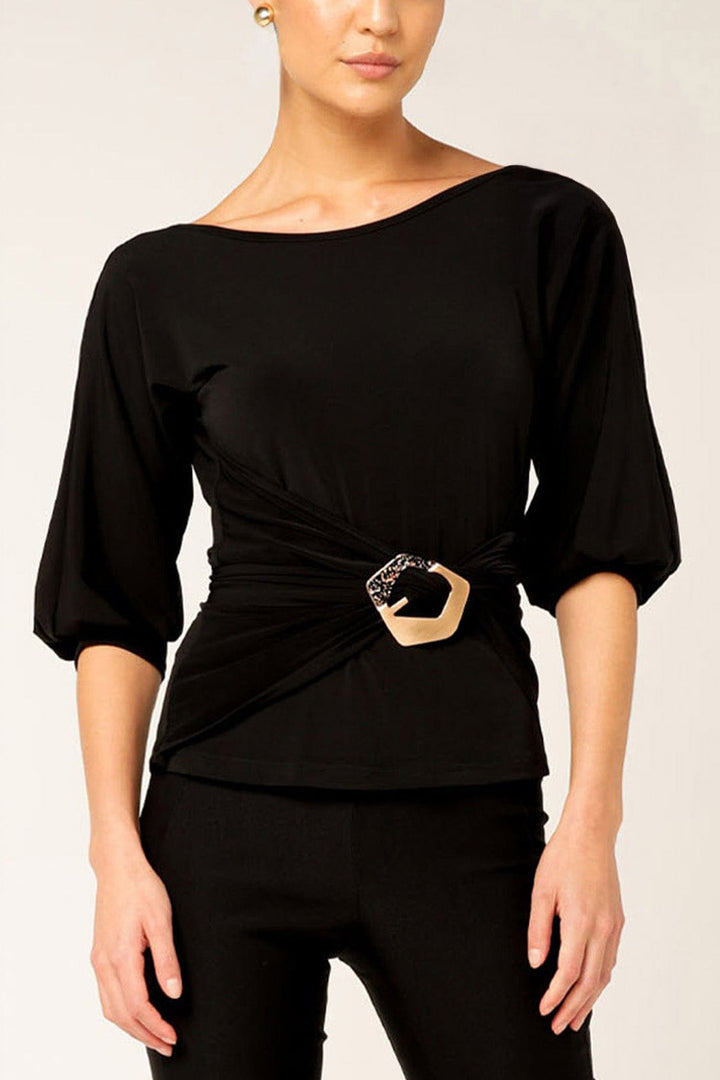 Buckle in Gold Black Marble