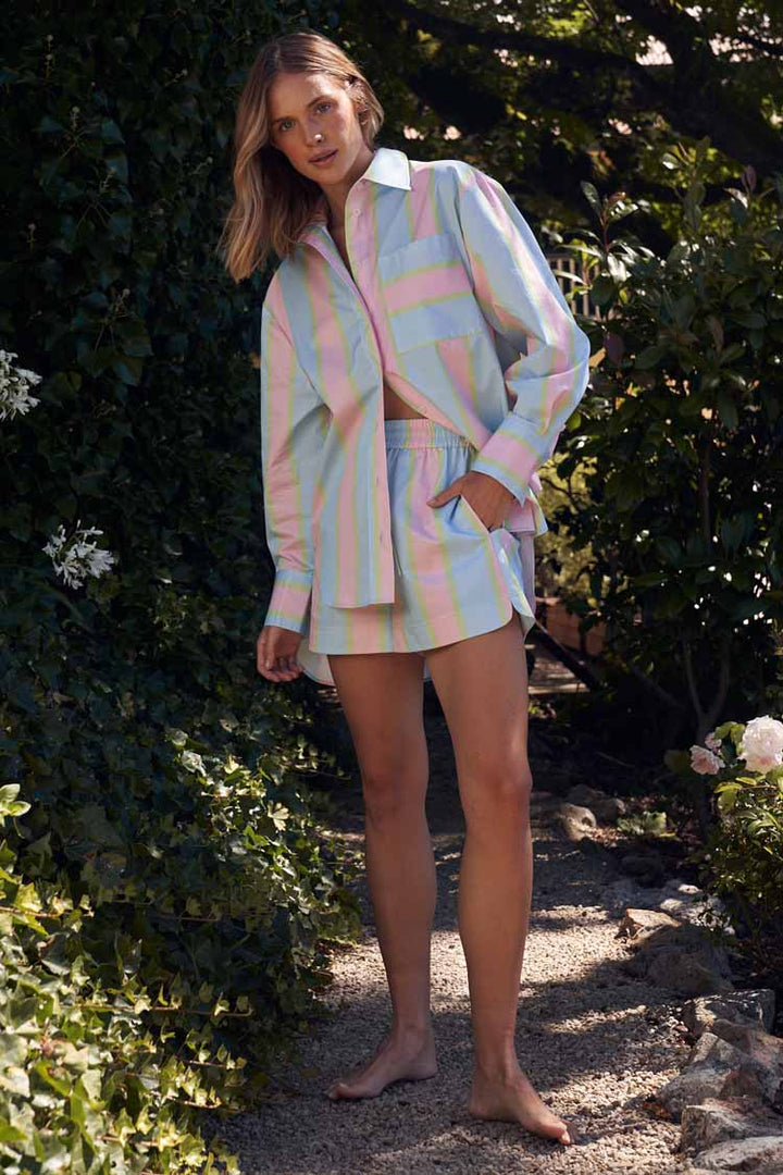Buddy Shirt in Powder Stripe