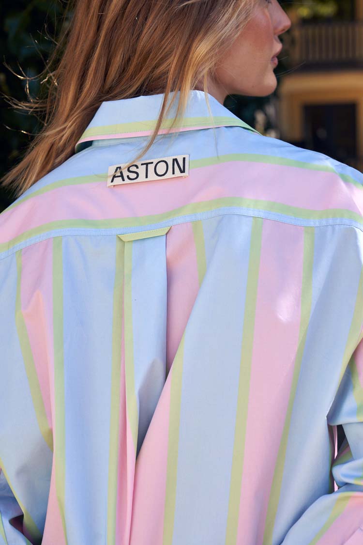 Buddy Shirt in Powder Stripe