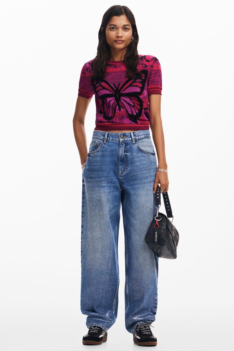 Butterfly Knit T-Shirt