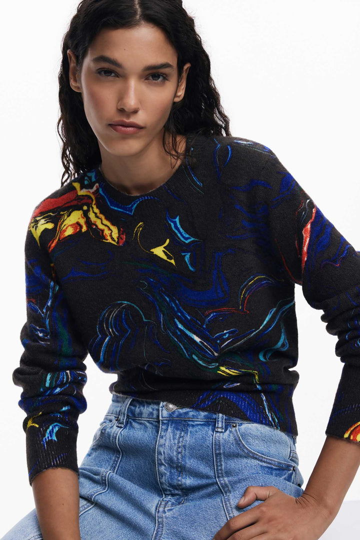 Butterfly Lacroix Sweater in Black