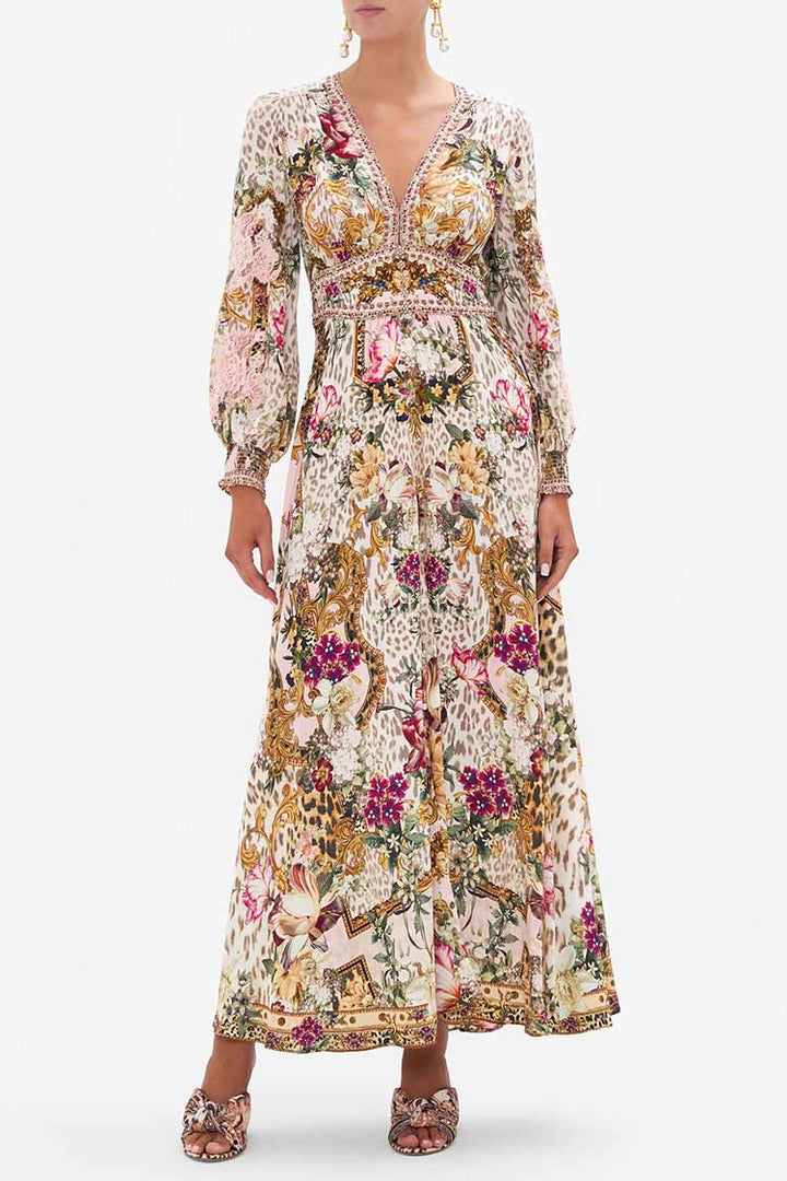 Button Dress w Shaped Waistband in Bambino Bliss