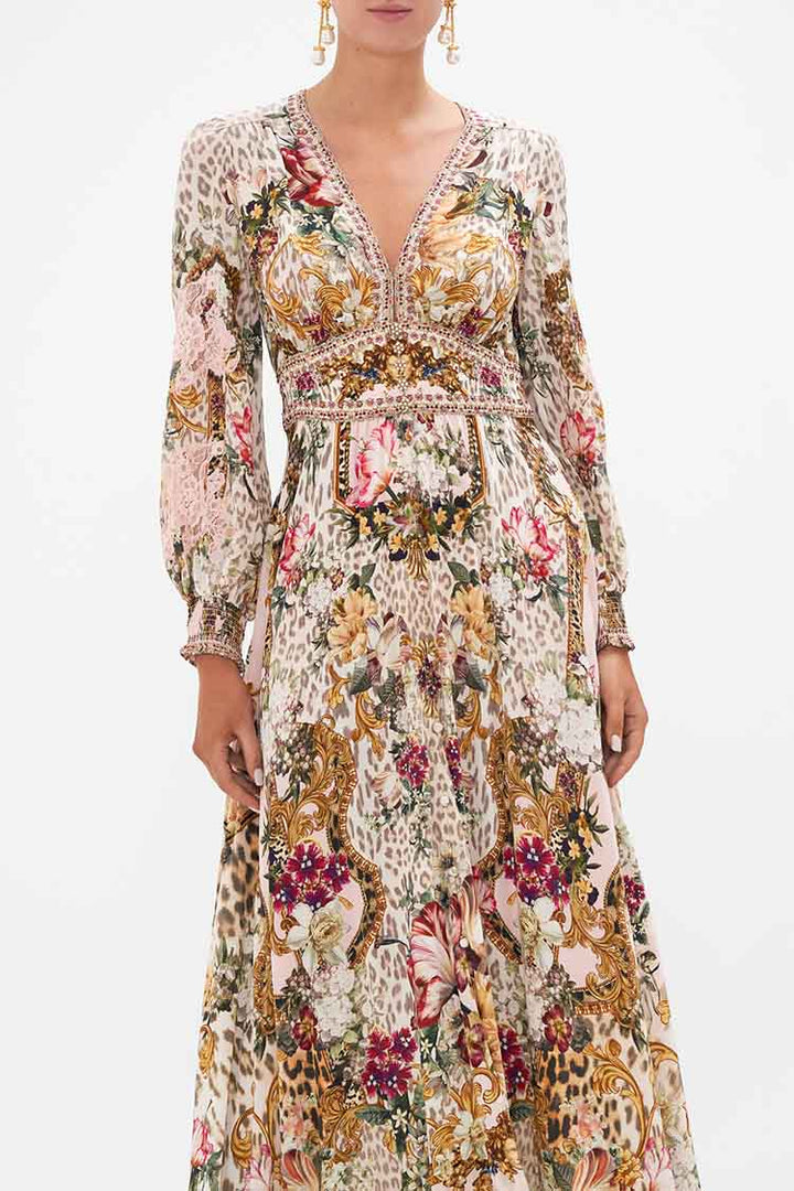 Button Dress w Shaped Waistband in Bambino Bliss