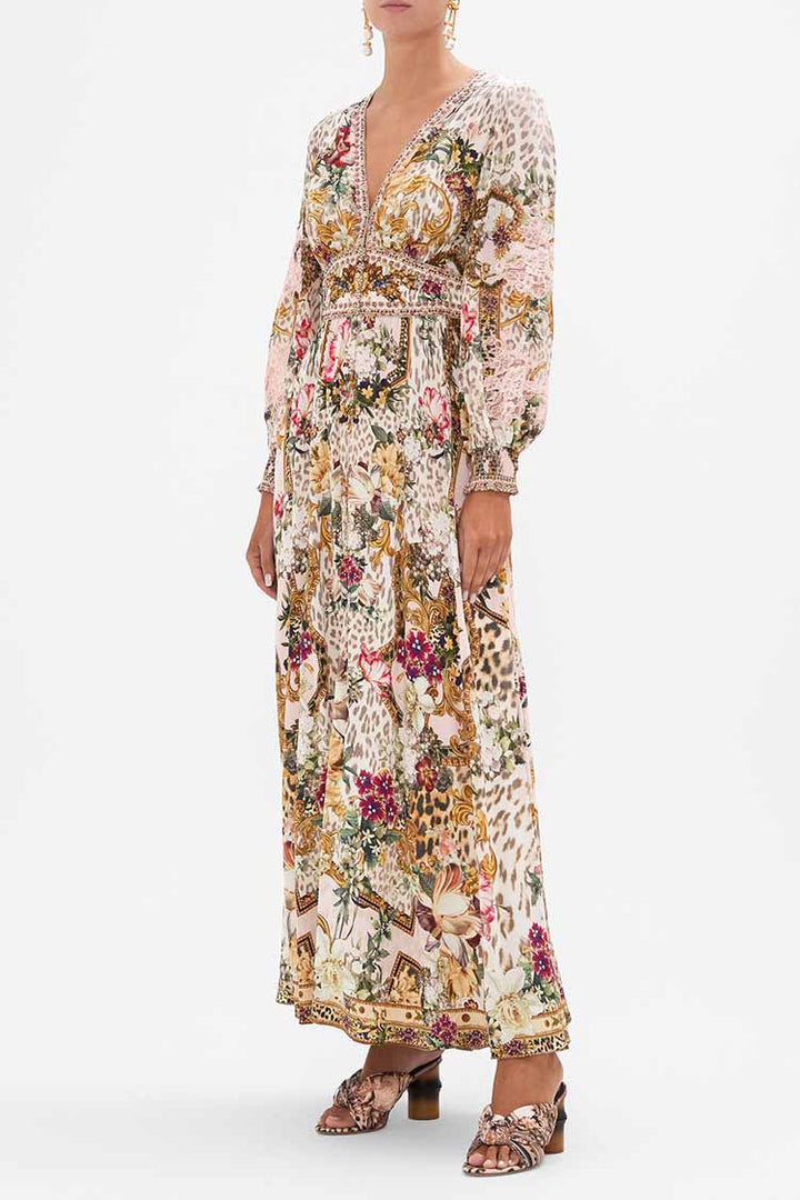 Button Dress w Shaped Waistband in Bambino Bliss