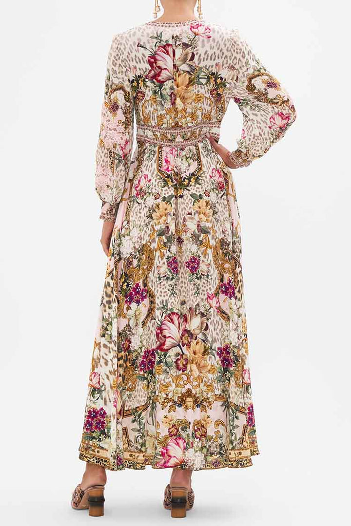 Button Dress w Shaped Waistband in Bambino Bliss