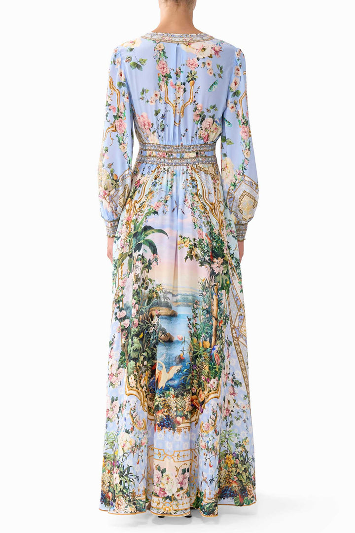 Button Dress with Shaped Waistband in Sisi Society