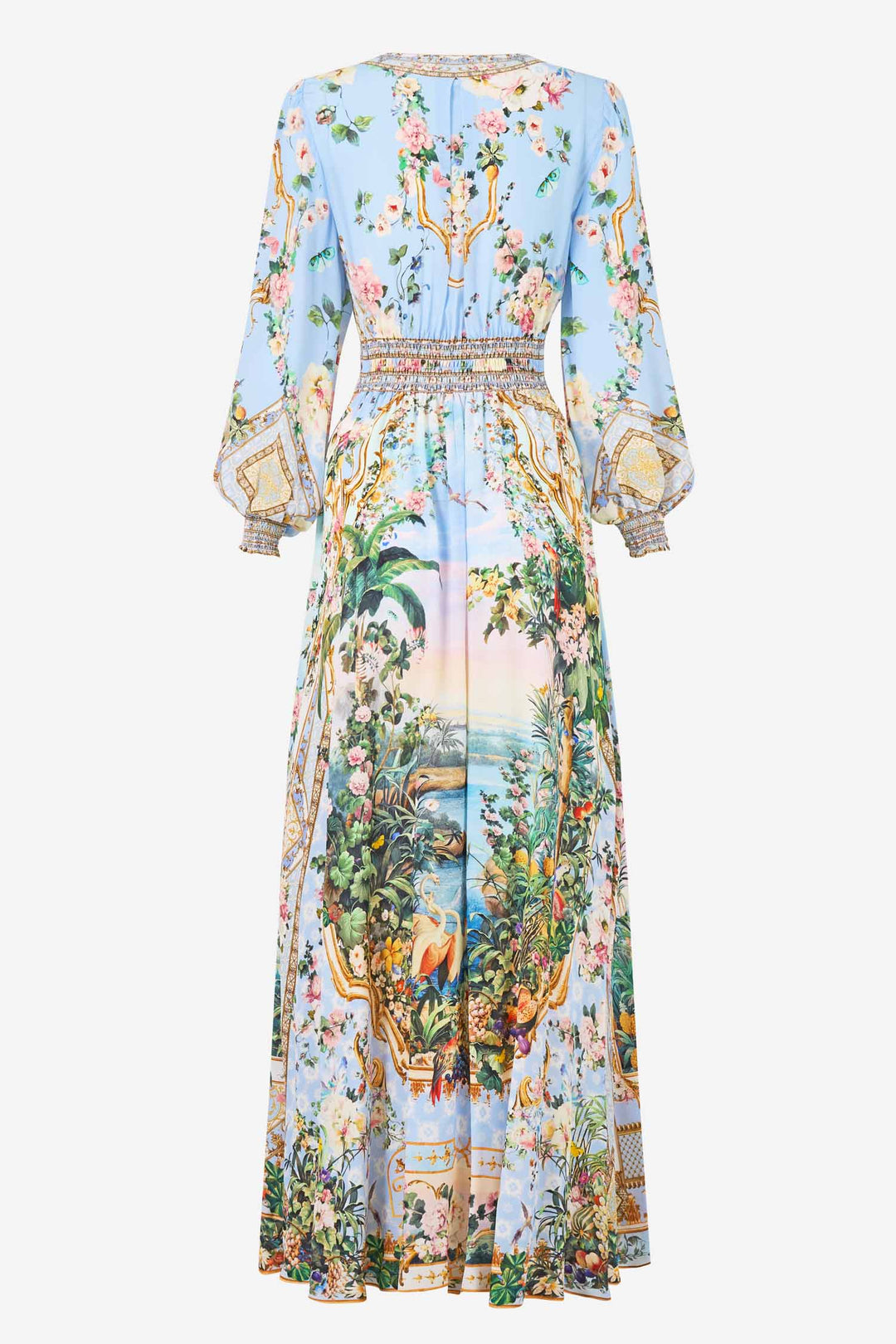 Button Dress with Shaped Waistband in Sisi Society