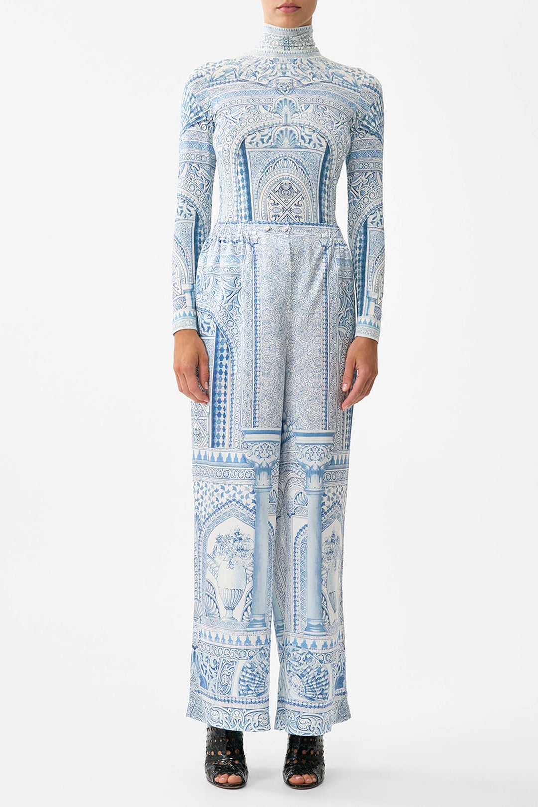 Button Front Lounge Pant in The Hum of the Alhambra