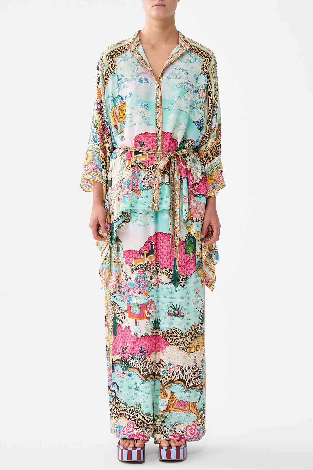 Button Through Scarf Blouse in Miniature Moments