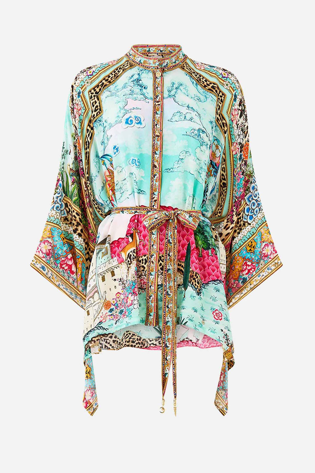 Button Through Scarf Blouse in Miniature Moments