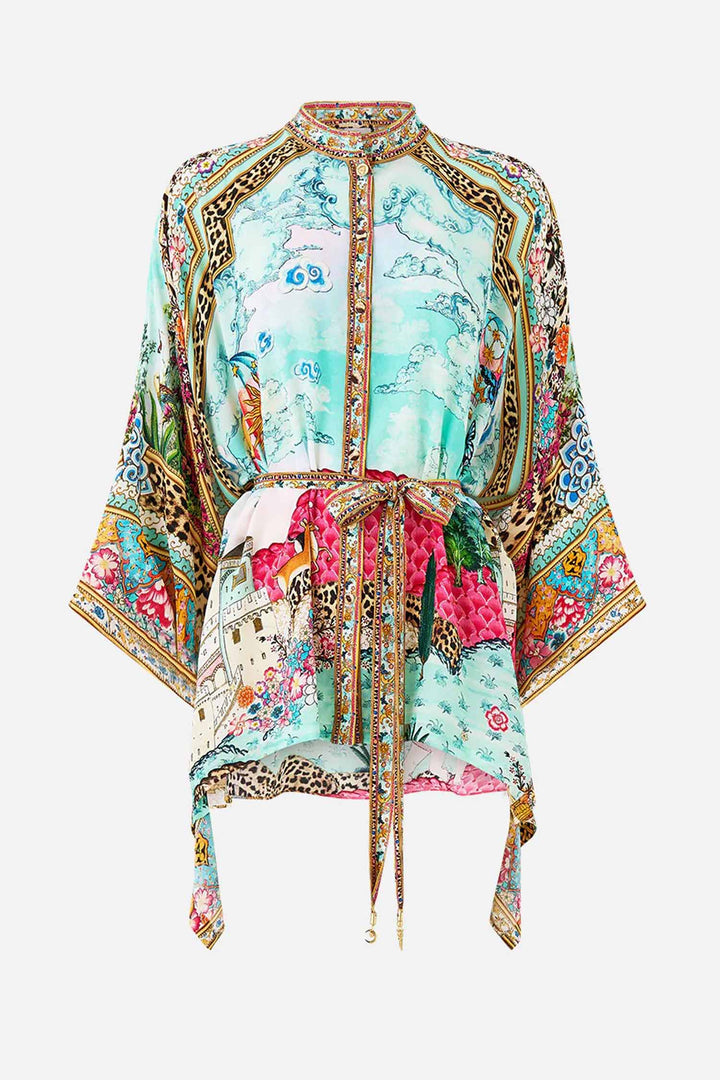 Button Through Scarf Blouse in Miniature Moments