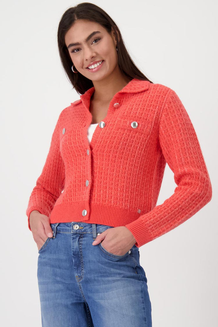 Button Up Cardigan in Coral | FINAL SALE