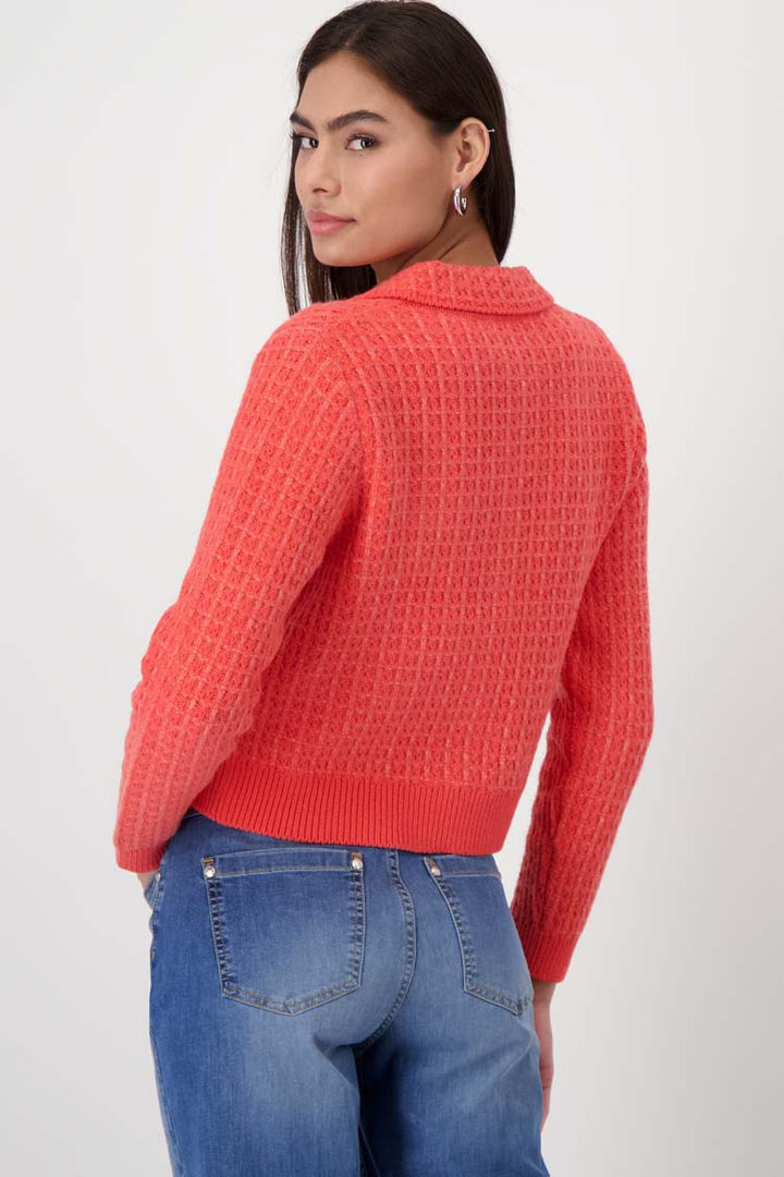 Button Up Cardigan in Coral | FINAL SALE