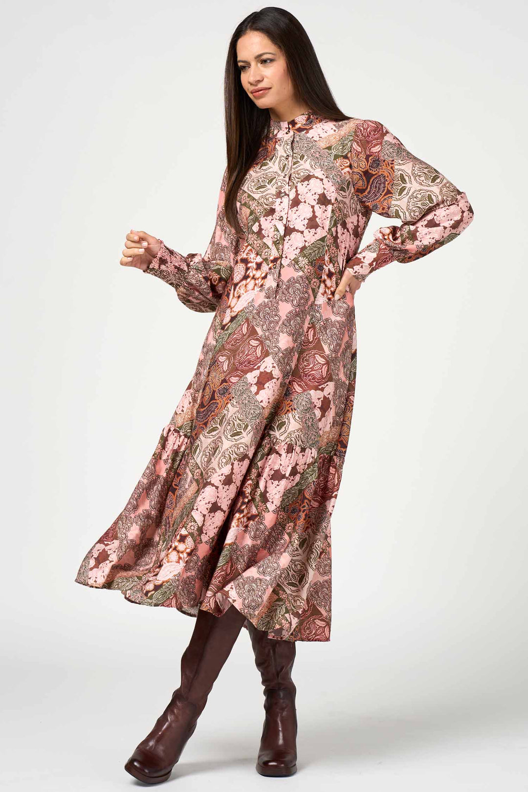 Byzantium Midi Dress in Blush