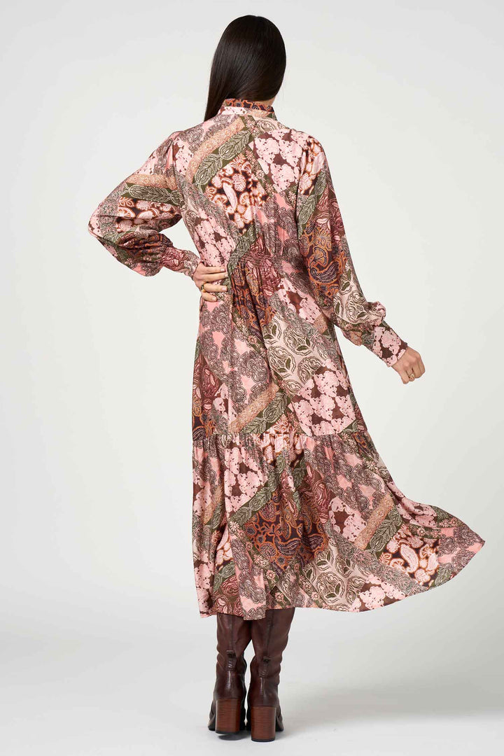 Byzantium Midi Dress in Blush