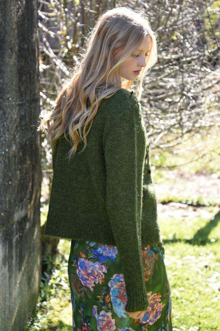Cardi-Bling Cardigan in Green