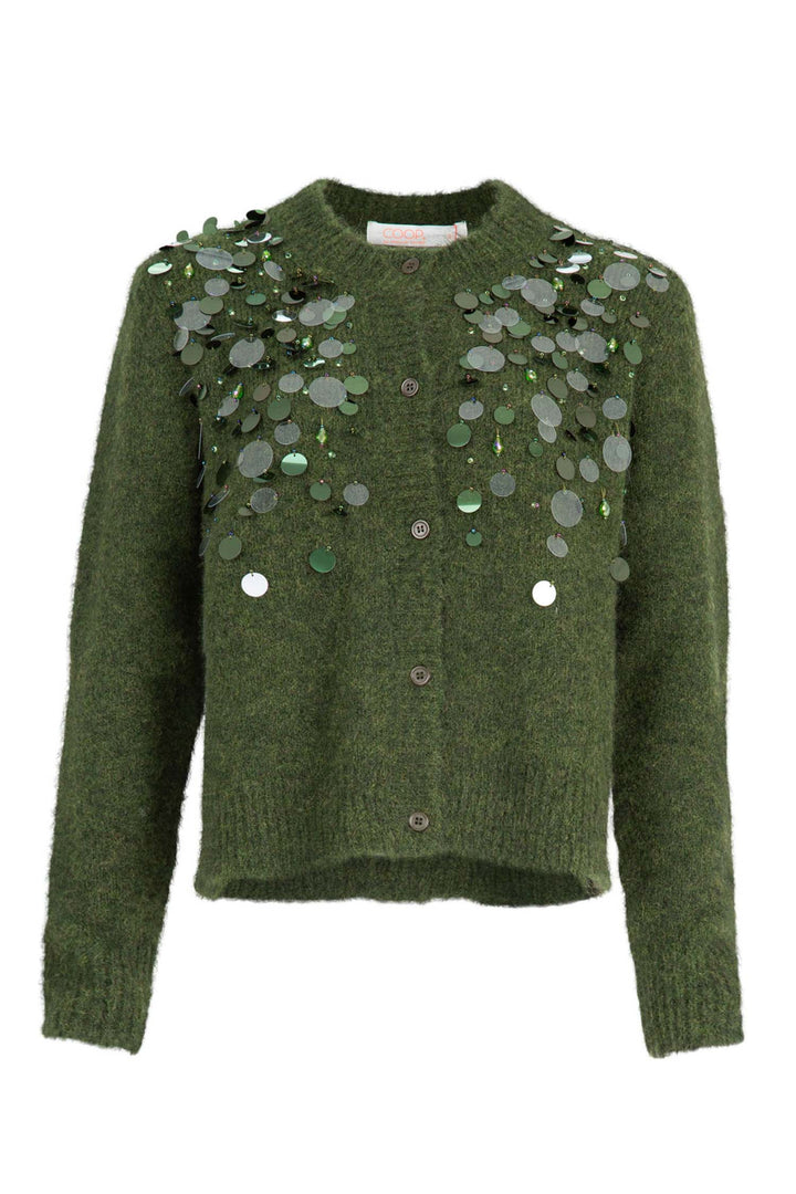 Cardi-Bling Cardigan in Green