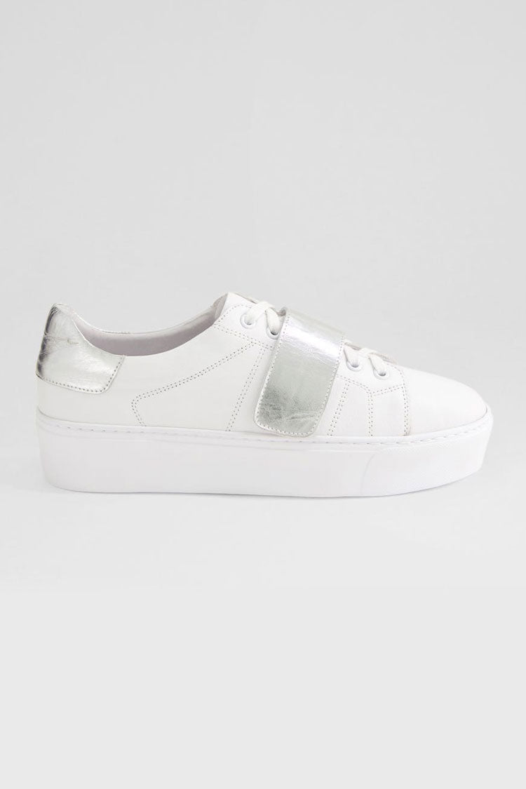 Camberly Foil Leather Sneakers