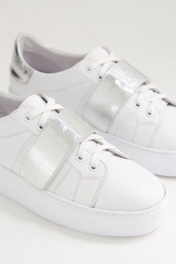 Camberly Foil Leather Sneakers