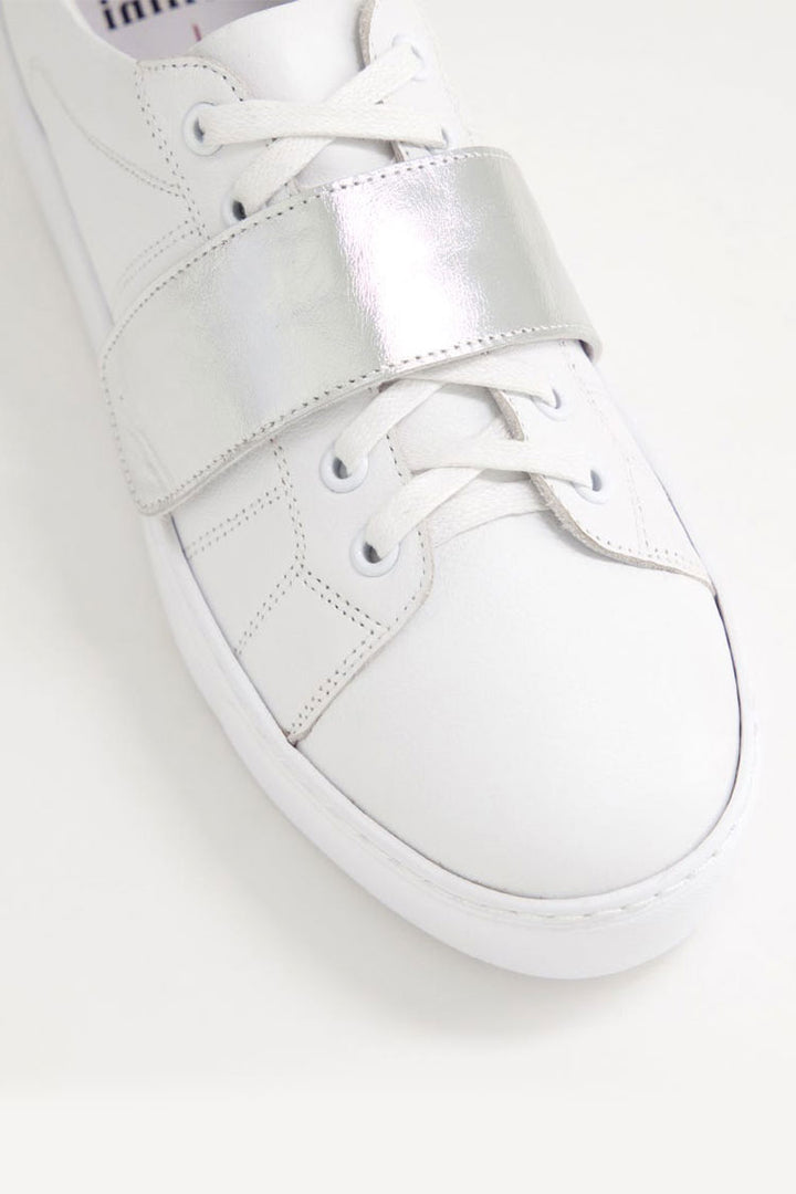 Camberly Foil Leather Sneakers