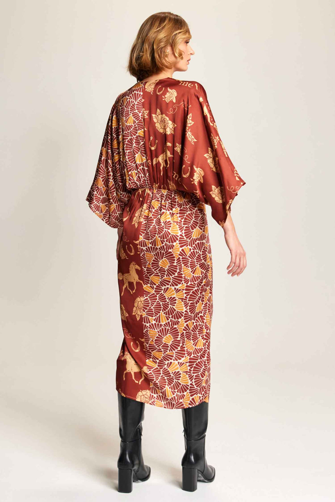 Camila Twisted Waist Dress in Rodeo