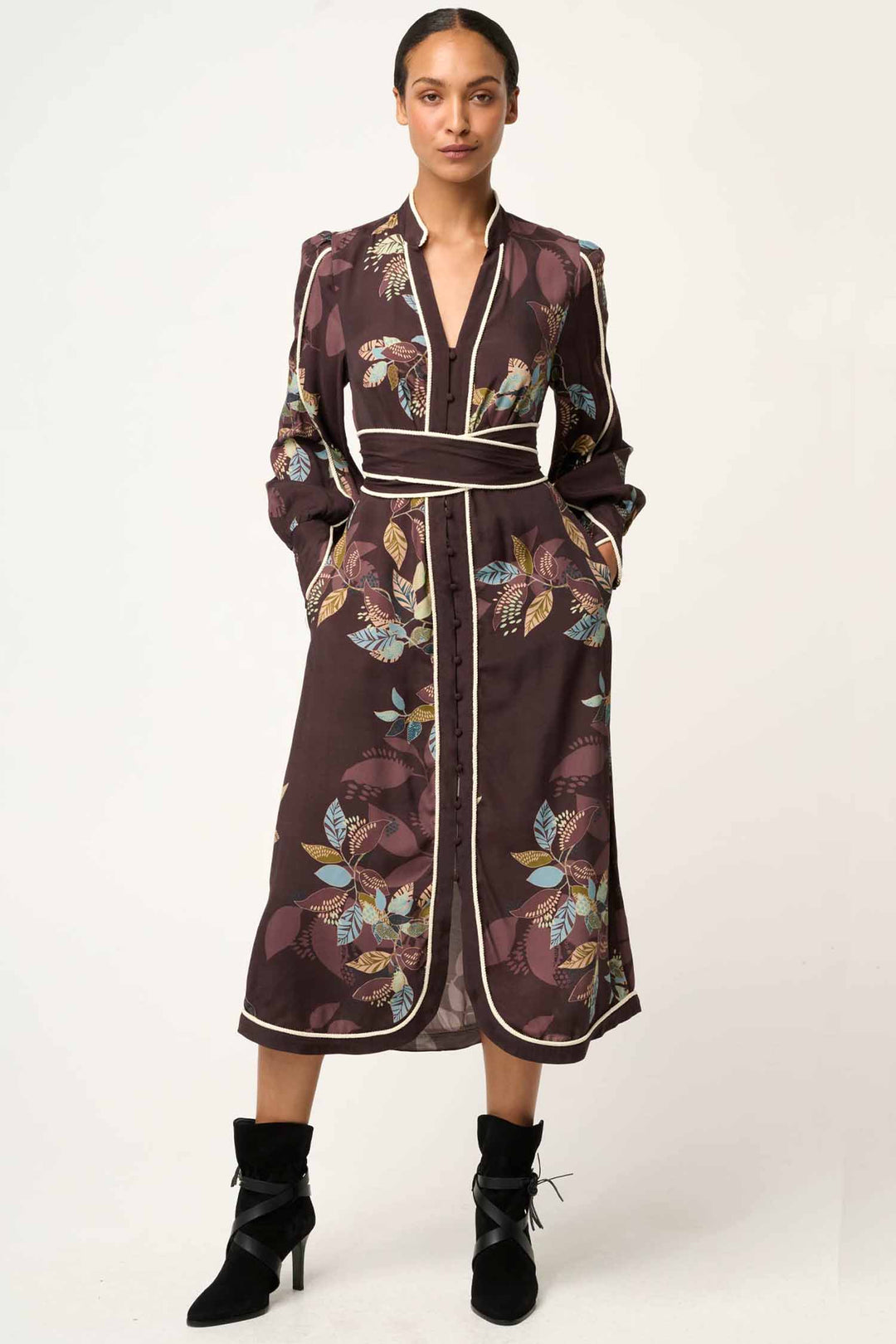 Camille Faile Curved Hem Rope Detail Dress