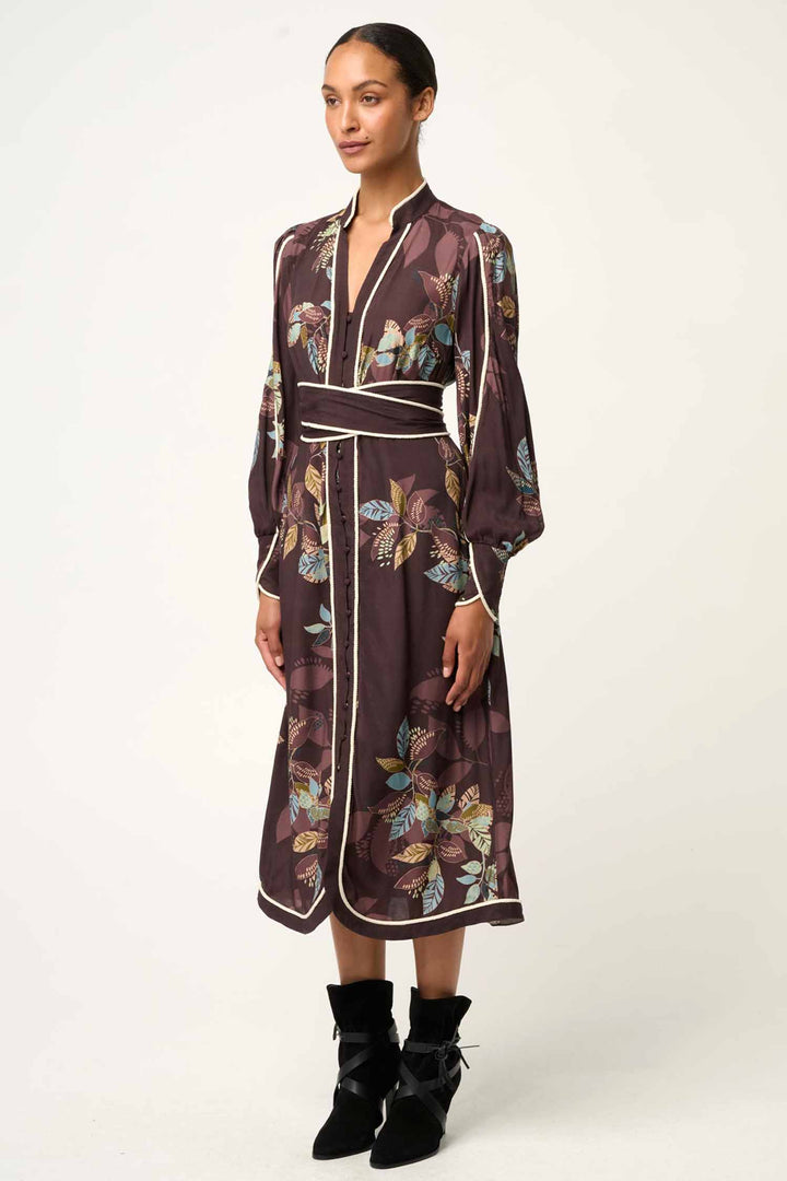 Camille Faile Curved Hem Rope Detail Dress