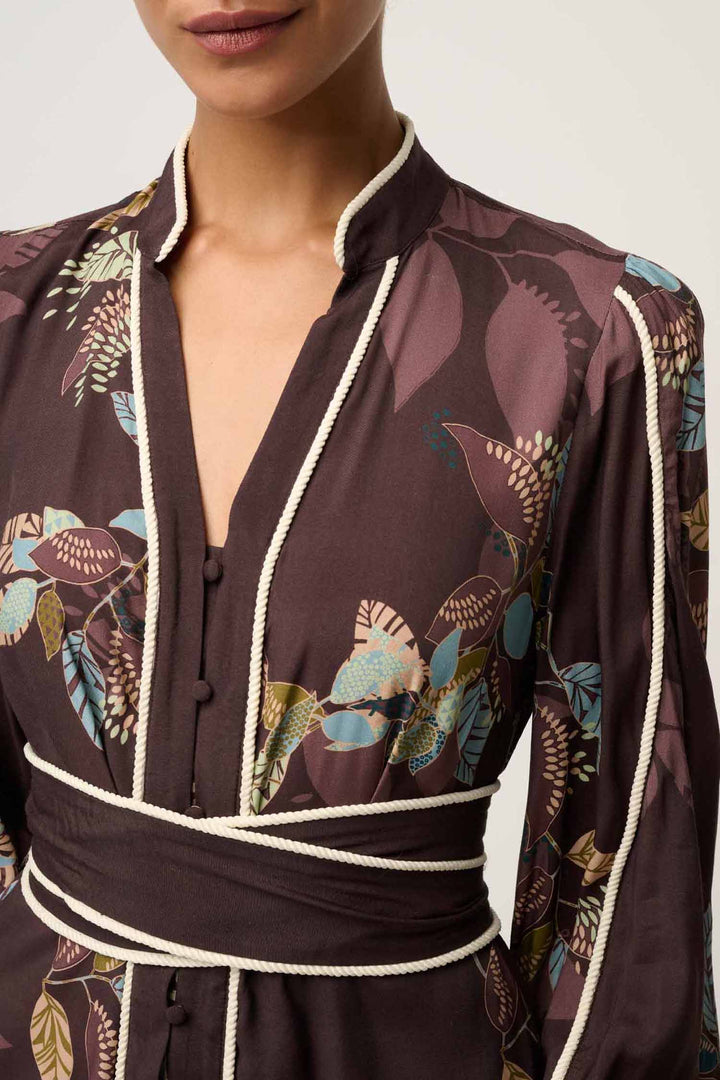 Camille Faile Curved Hem Rope Detail Dress