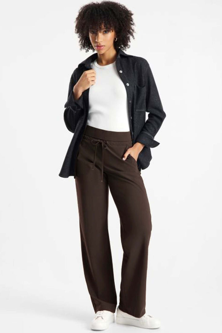 Candice Straight Pant in Darkbrown
