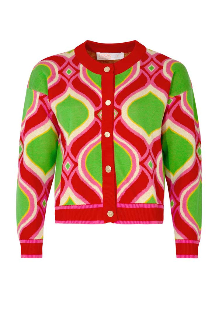 Cardy Candy Cardigan in Pink Lime | FINAL SALE