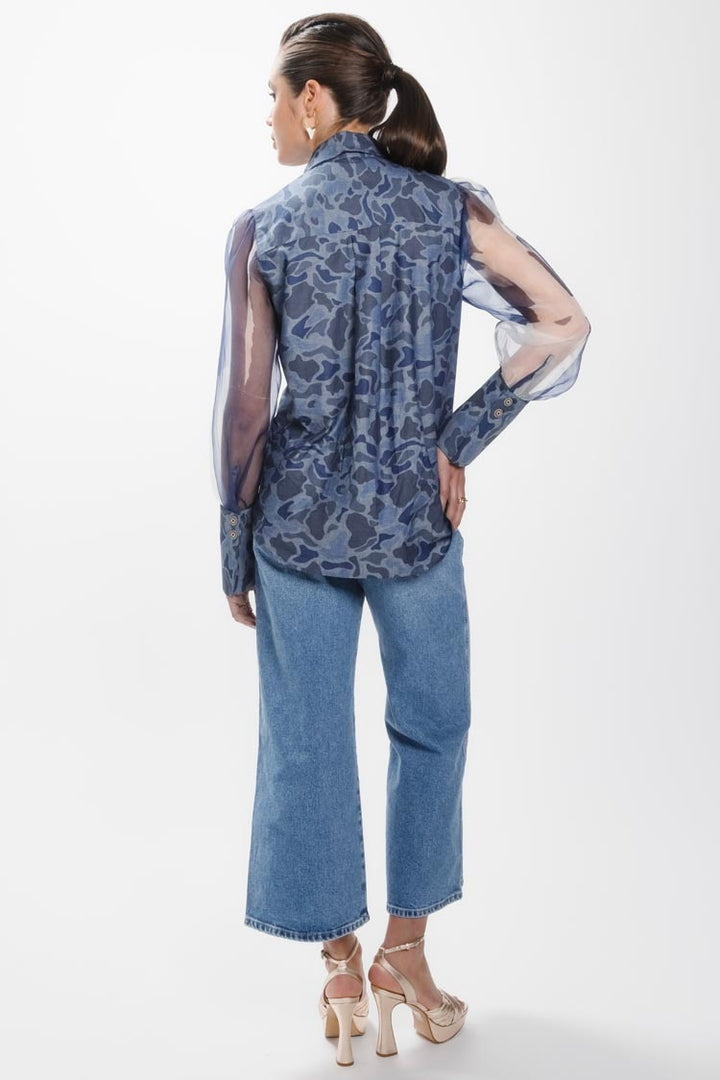 Cargo Shirt in Camo Blue | FINAL SALE