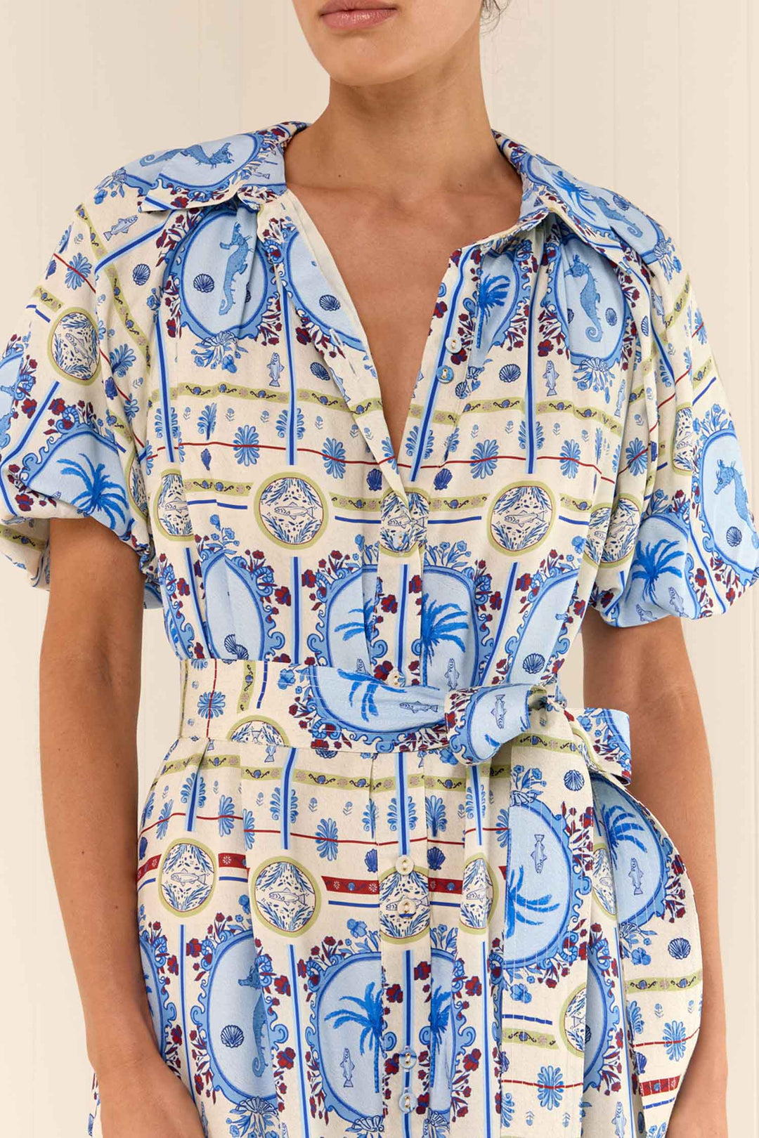 Carla Dress in Lagoona Tile