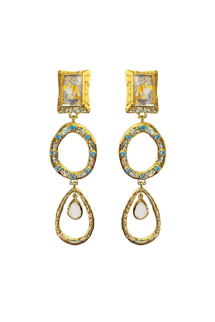 Carla White Topaz Earrings