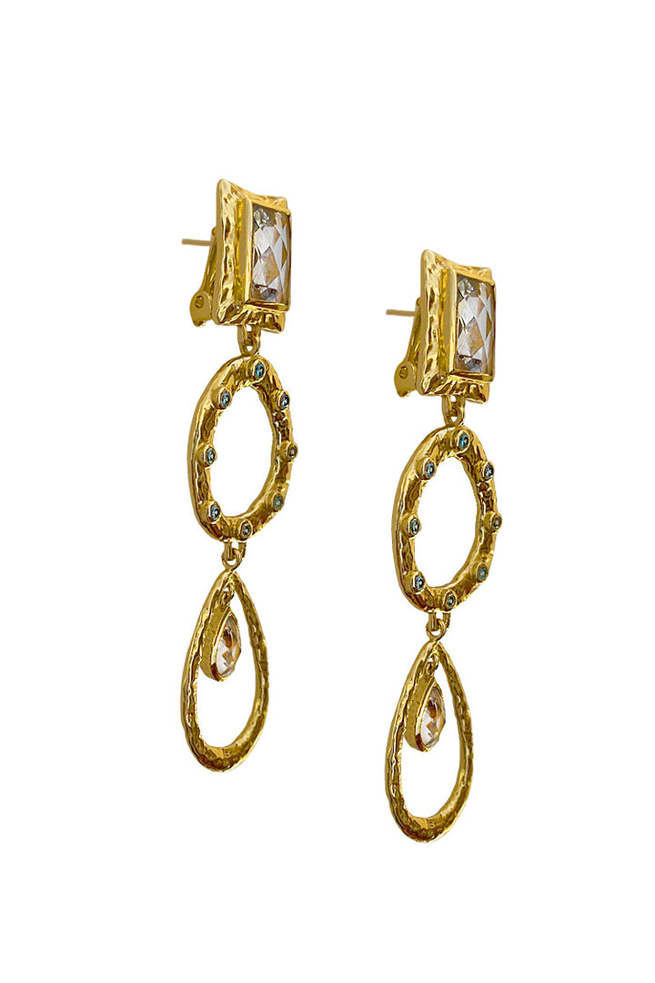 Carla White Topaz Earrings