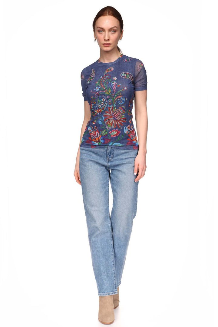 Carlie Eleanor Mesh SS Tee