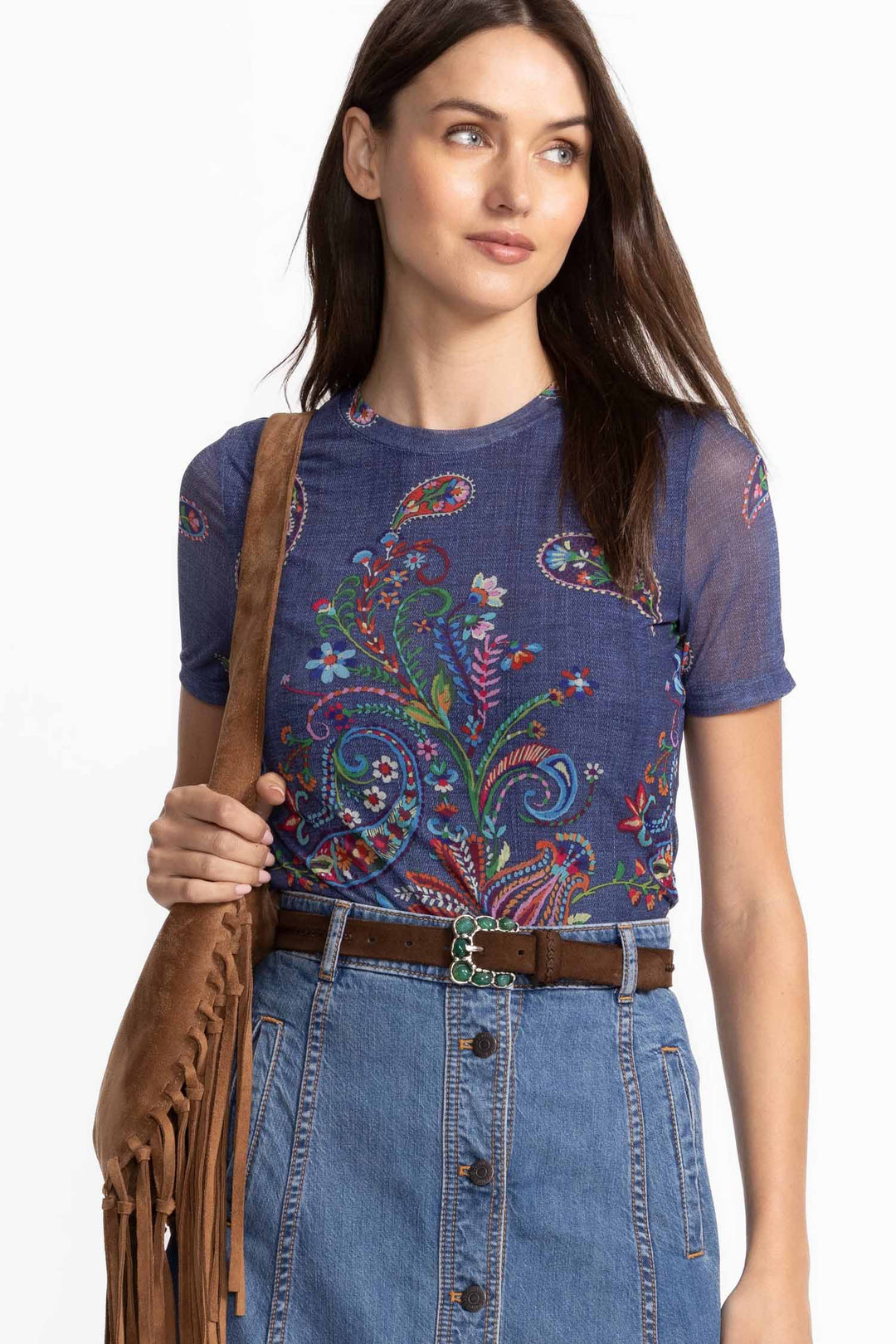 Carlie Eleanor Mesh SS Tee