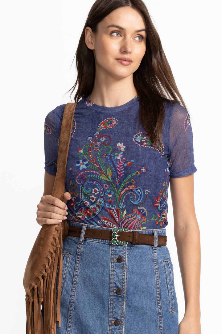 Carlie Eleanor Mesh SS Tee