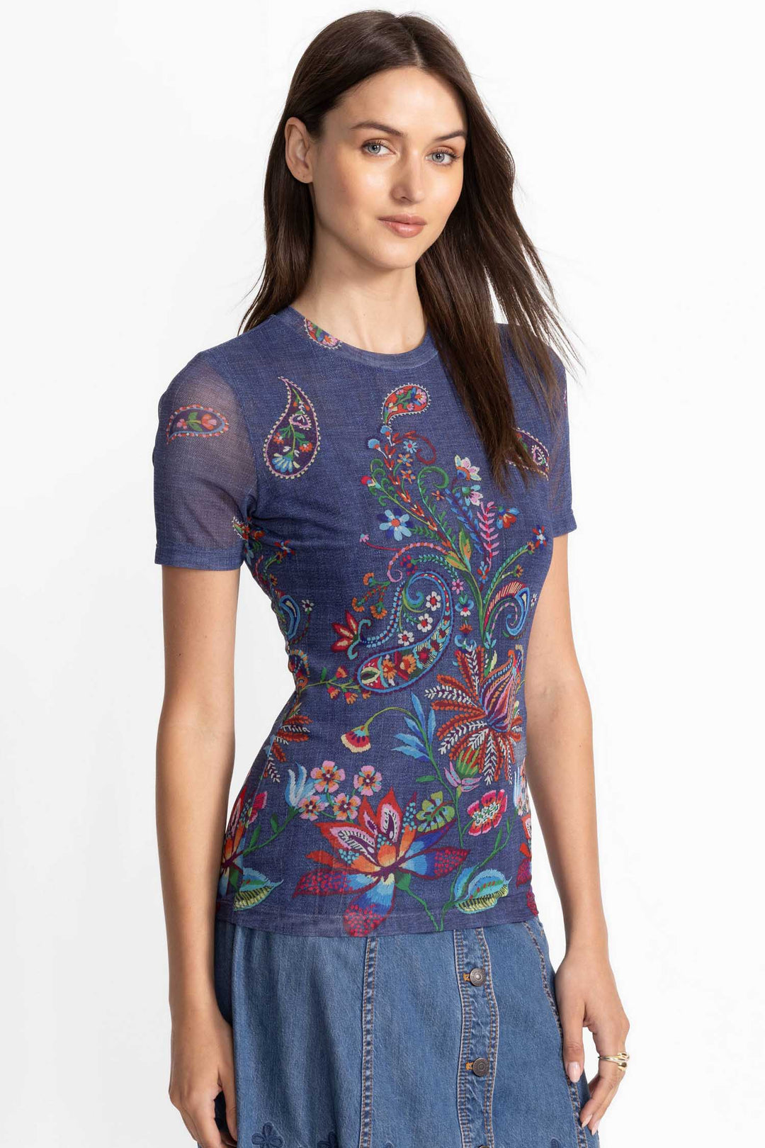 Carlie Eleanor Mesh SS Tee