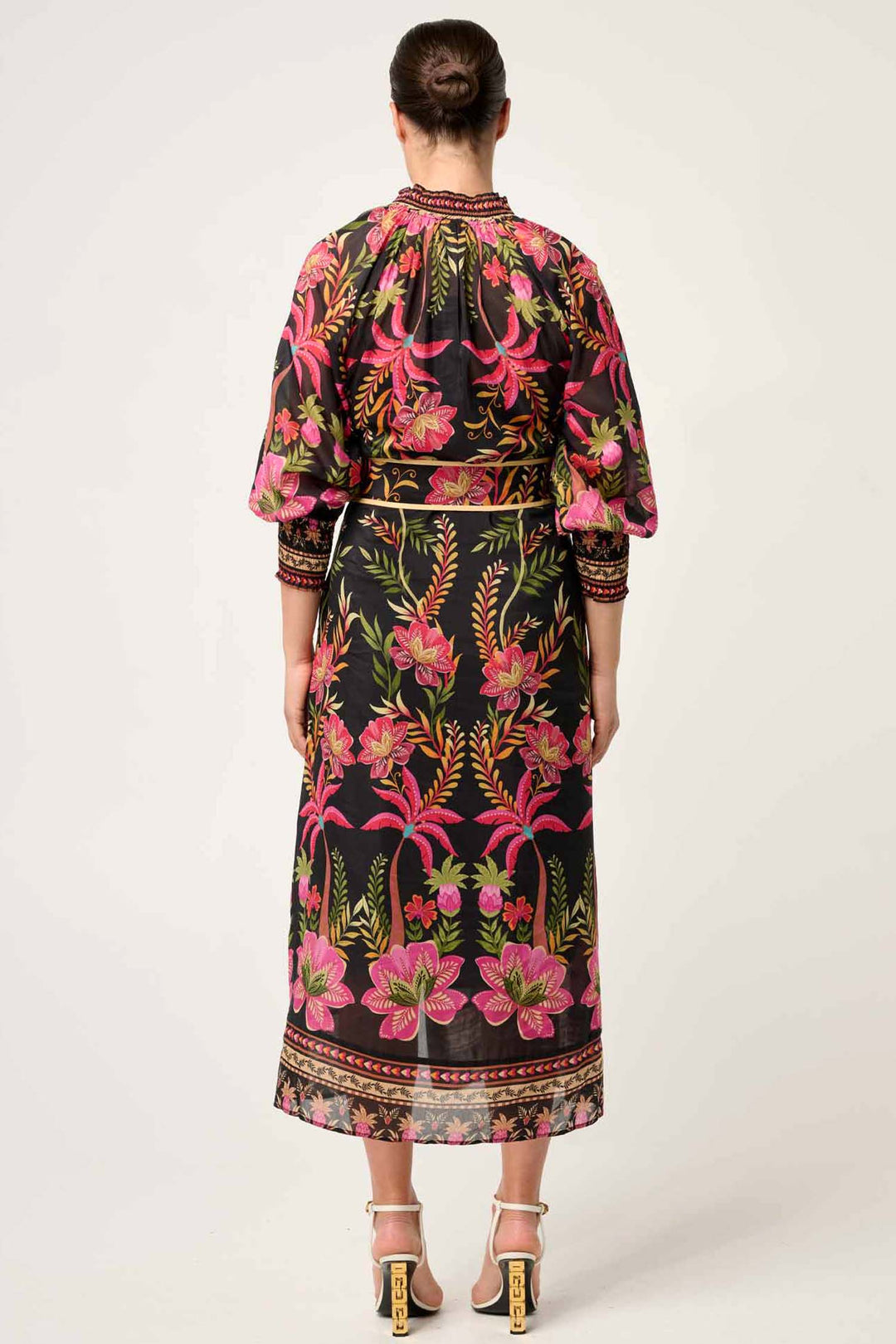 Carmen Printed Maxi Dress in Anthos Lotos