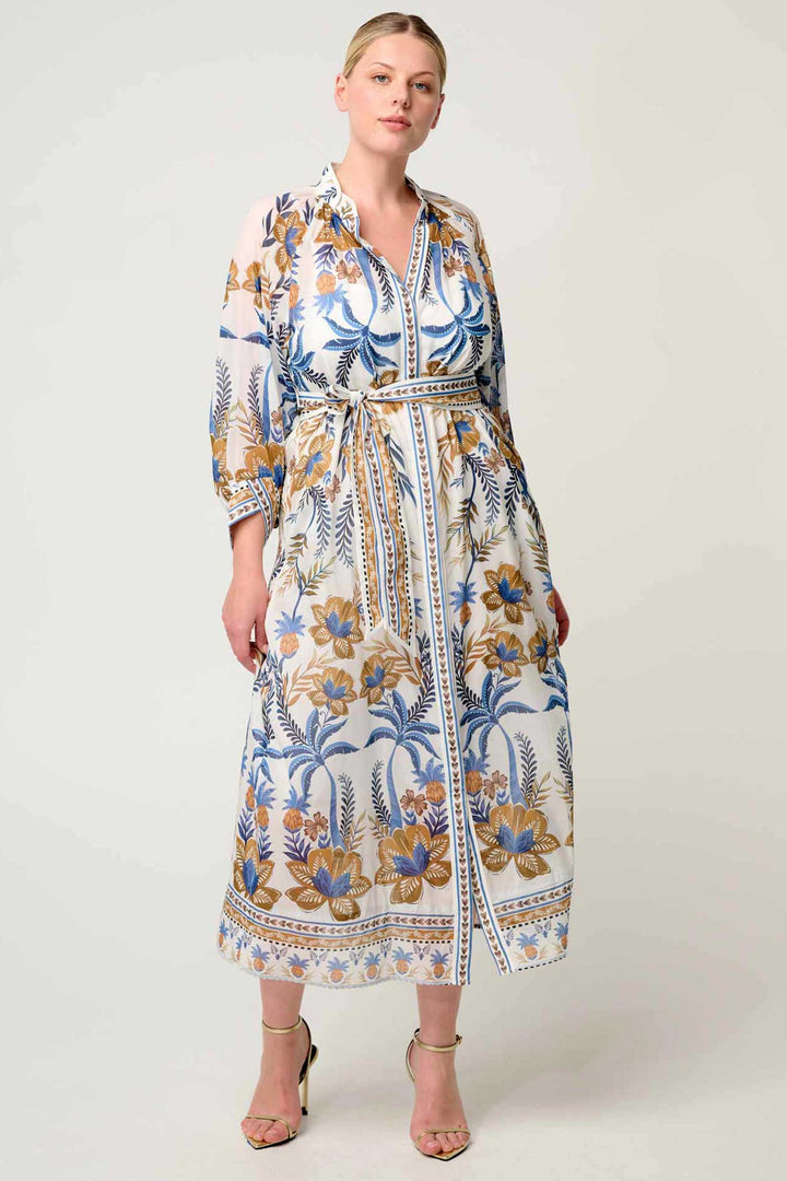 Carmen Placement Maxi Dress in Golden Medina