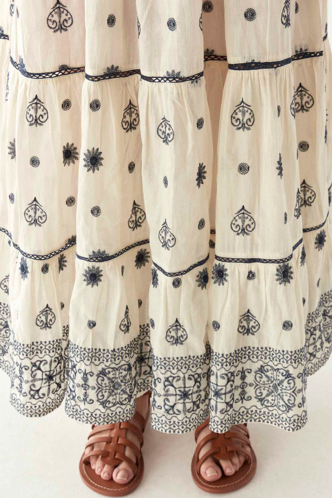 Caroline Sole Mio LS Dress in Off-White