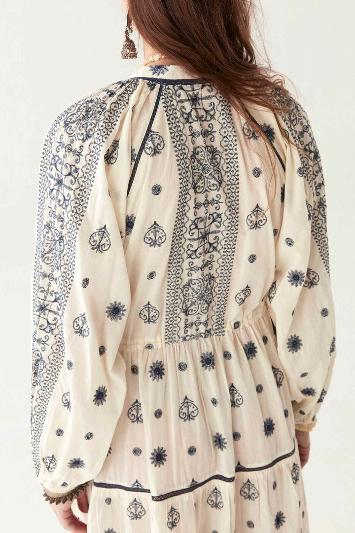 Caroline Sole Mio LS Dress in Off-White